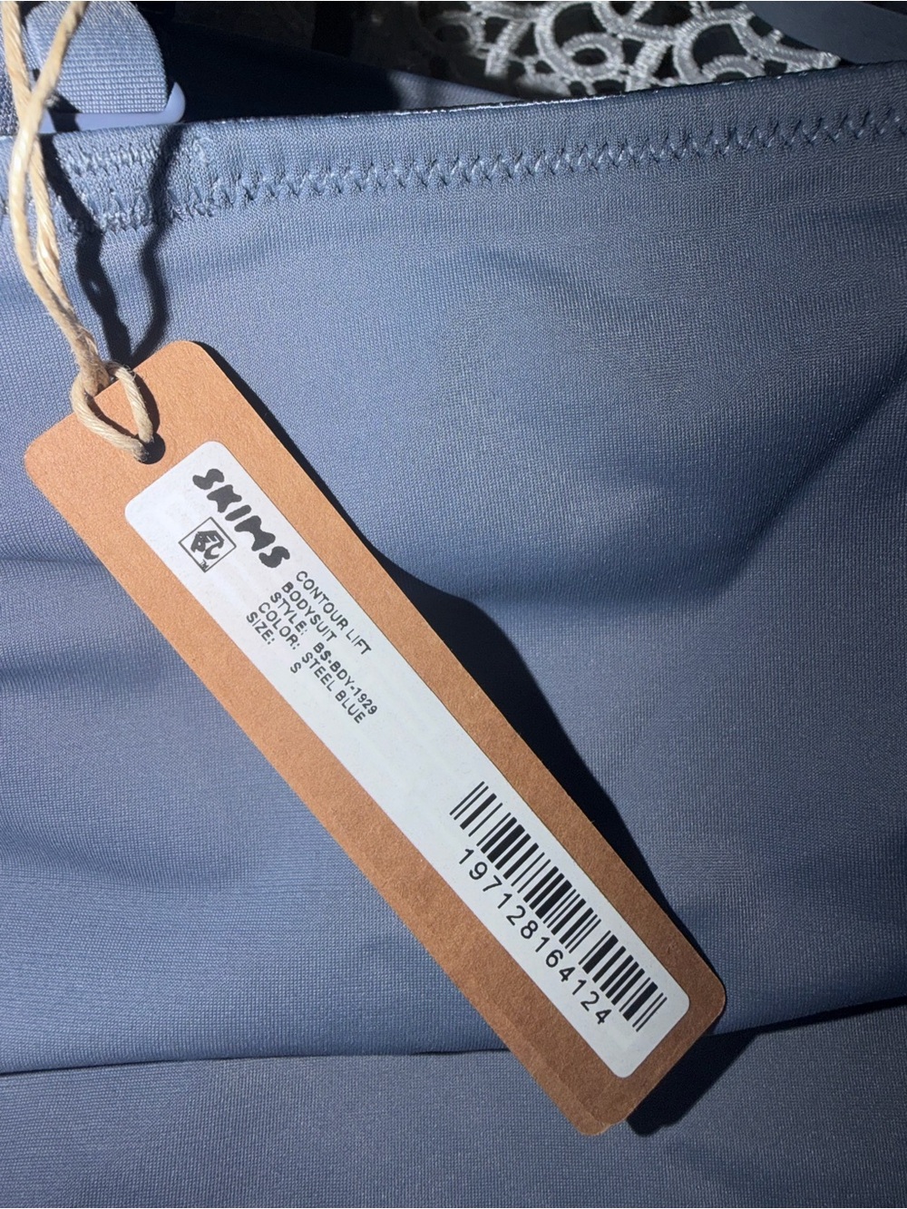 SKIMS Seamless Strap Bodysuit in STEEL BLUE - Picture 7 of 7